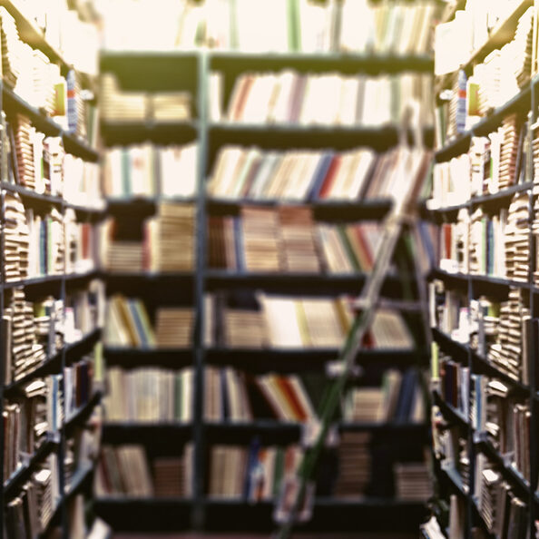 Library bookshelves background